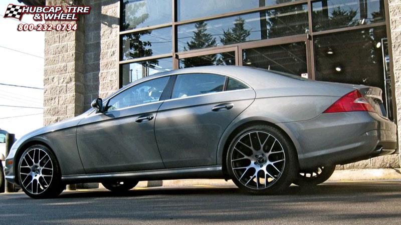 vehicle gallery/mercedes benz cls niche circuit m108 20x85  Black & Machined wheels and rims