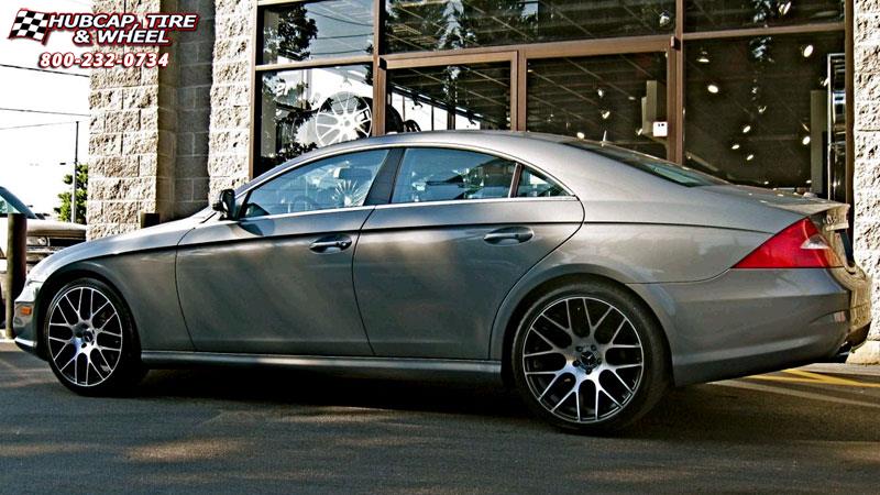 vehicle gallery/mercedes benz cls niche circuit m108 20x85  Black & Machined wheels and rims