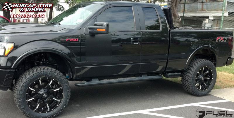 vehicle gallery/ford f 150 fuel nutz d251 22X10  Matte Black & Milled wheels and rims