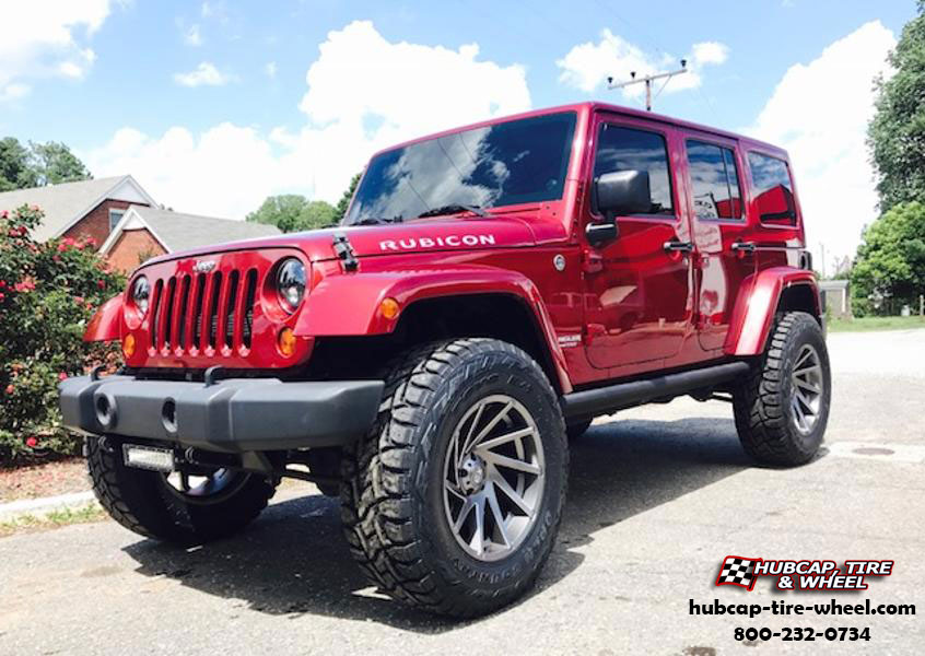 vehicle gallery/jeep wrangler xd series xd834 cyclone 20x9  Satin Gray Milled wheels and rims