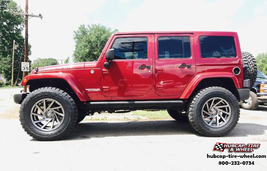vehicle gallery/jeep wrangler xd series xd834 cyclone 20x9  Satin Gray Milled wheels and rims