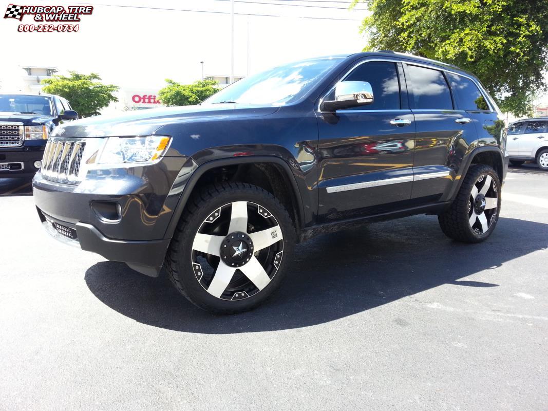vehicle gallery/jeep cherokee xd series xd775 rockstar x  Matte Black Machined wheels and rims