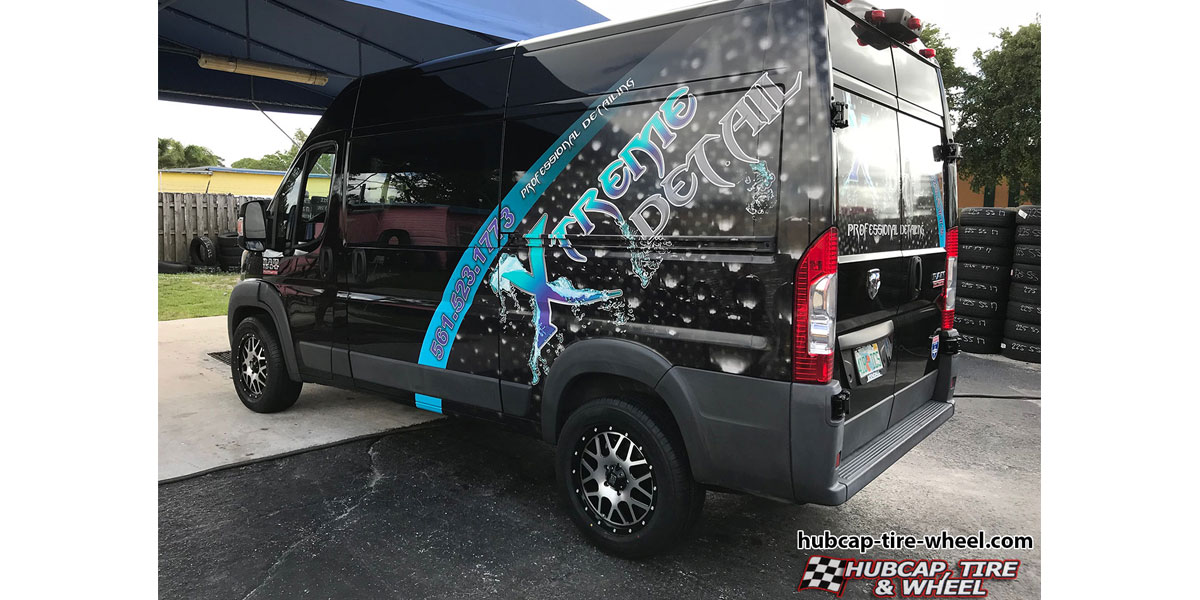 vehicle gallery/2014 dodge promaster xd series xd820 grenade 18x9  Black & Machined wheels and rims