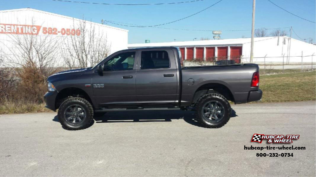 vehicle gallery/2014 dodge ram 1500 atx series ax188 ledge  Cast Iron Black wheels and rims