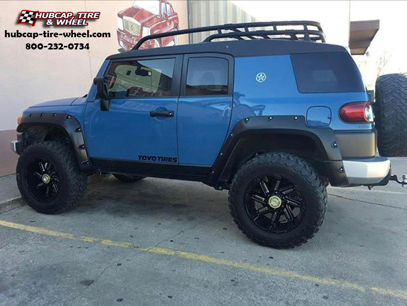 vehicle gallery/toyota fj cruiser moto metal mo979 buckshot  Satin Black w/ Gunmetal Inserts wheels and rims