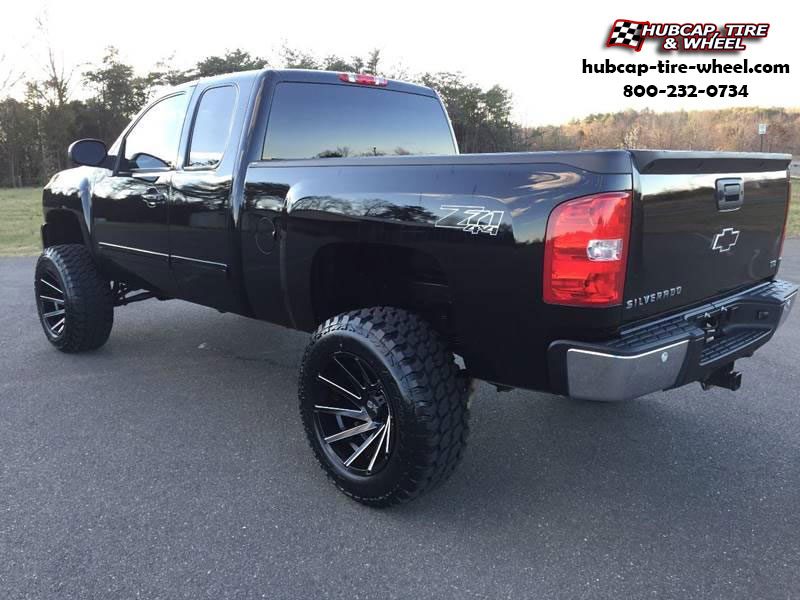 vehicle gallery/chevrolet silverado 1500 xd series xd834 cyclone  Satin Black Milled wheels and rims
