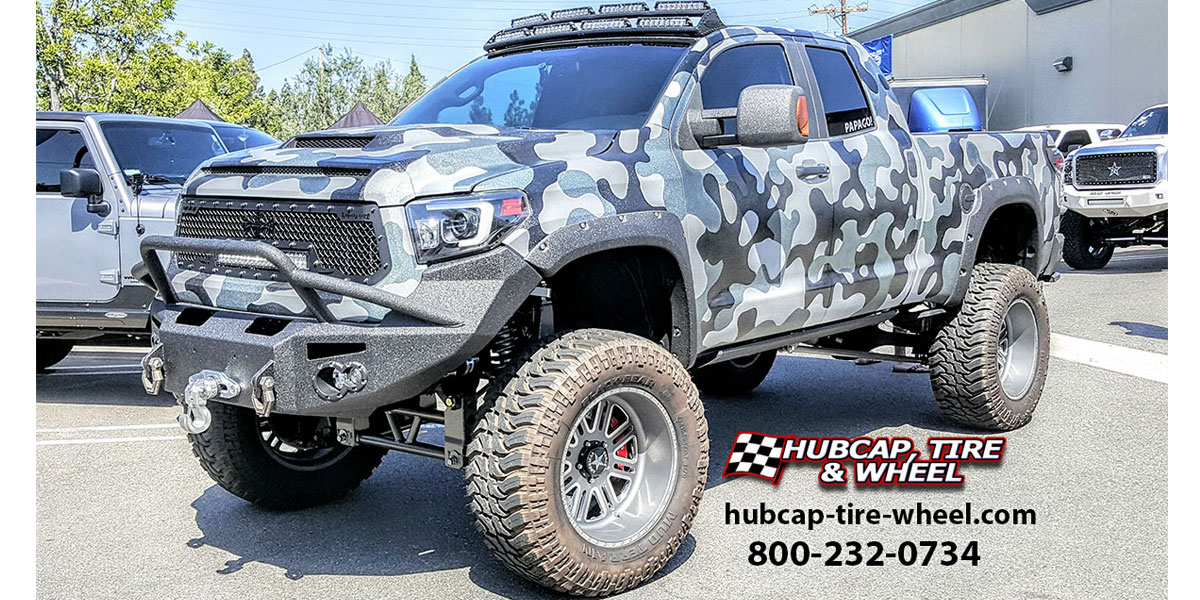 vehicle gallery/2016 toyota tundra american force alpha sf8 22x12  Flat Black wheels and rims