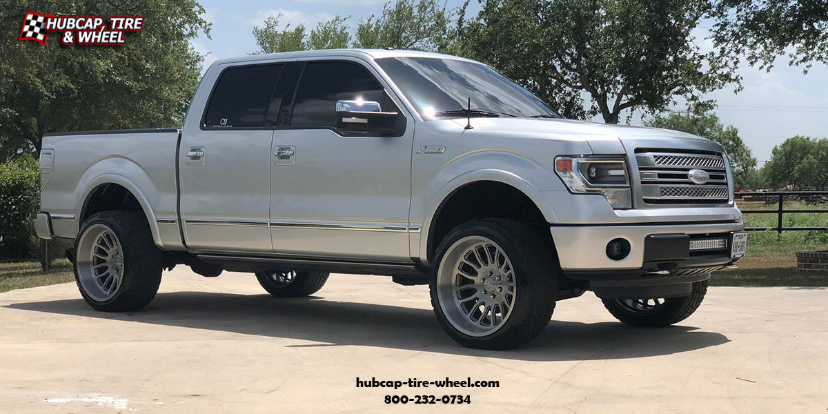 vehicle gallery/2016 ford f 150 asanti offroad ab815 workhorse titanium brushed 22x12 custom aftermarket truck  Titanium Brushed wheels and rims