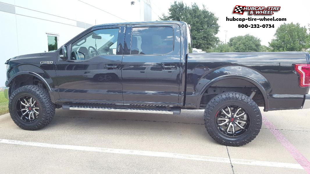 vehicle gallery/ford f 150 moto metal mo983 dagger 20x9  Gloss Black Milled wheels and rims