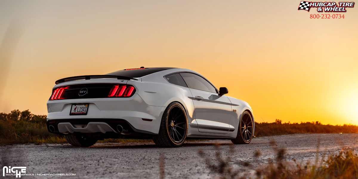 vehicle gallery/2016 ford mustang niche m152 vicenza gloss black 20x9 custom aftermarket  Gloss Black wheels and rims
