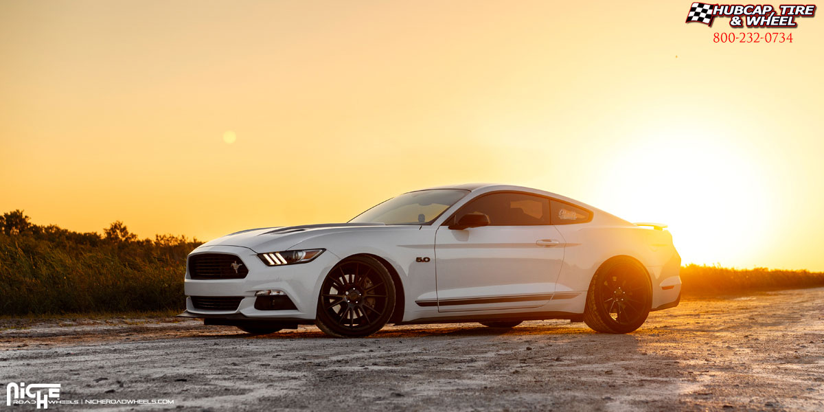 vehicle gallery/2016 ford mustang niche m152 vicenza gloss black 20x9 custom aftermarket  Gloss Black wheels and rims