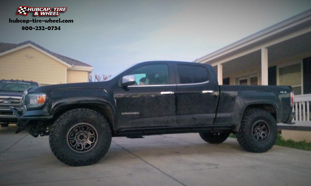 vehicle gallery/gmc canyon moto metal mo984 shift 17x9  Matte Black w/ Black Inserts wheels and rims