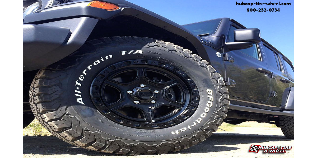 vehicle gallery/2016 jeep rubicon xd series xd139 portal satin black 17x9 custom aftermarket truck  Satin Black wheels and rims