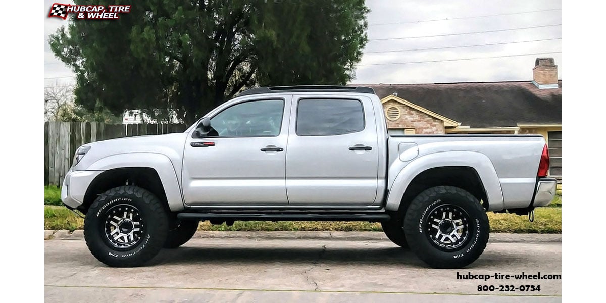 vehicle gallery/2016 toyota tacoma trd xd series xd140 recon satin black machined 17x9 custom aftermarket truck  Satin Black Machined wheels and rims