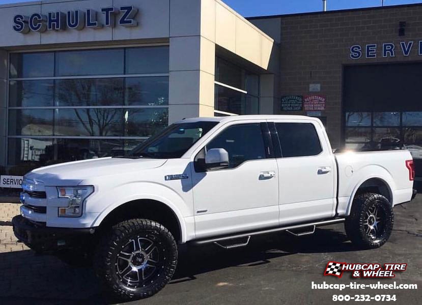 vehicle gallery/ford f 150 xd series xd832 fusion x  Gloss Black Machined wheels and rims
