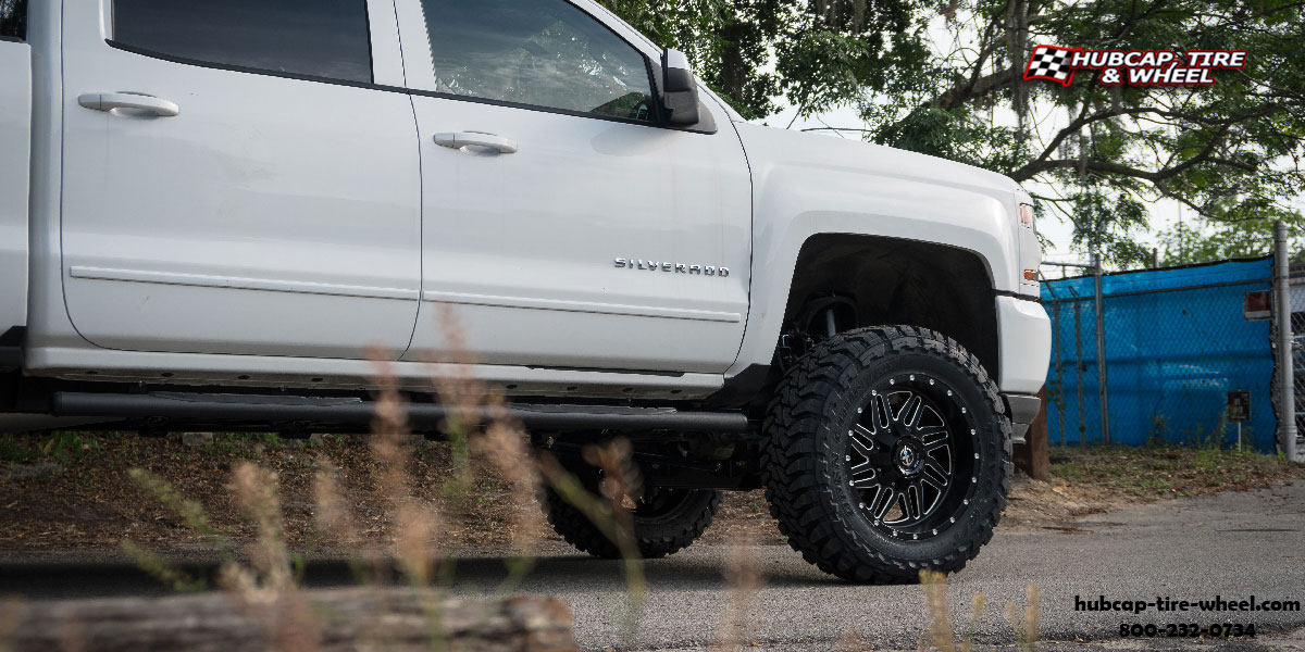 vehicle gallery/2017 chevrolet silverado xf 201 matte black milled 20x12 custom aftermarket truck  Matte Black Milled wheels and rims