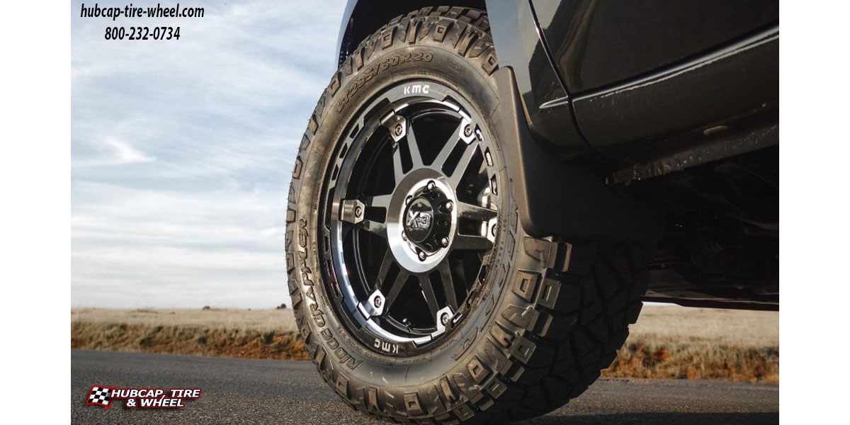 vehicle gallery/2017 chevy silverado xd series xd840 spy II gloss black machined 20x10 custom aftermarket truck  Gloss Black Machined wheels and rims