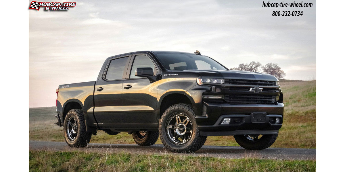vehicle gallery/2017 chevy silverado xd series xd840 spy II gloss black machined 20x10 custom aftermarket truck  Gloss Black Machined wheels and rims