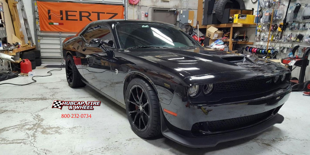 vehicle gallery/2017 dodge challenger asanti black label abl 13 gloss black 20x85 custom aftermarket  Gloss Black wheels and rims