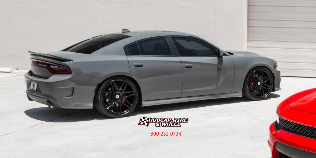 vehicle gallery/2017 dodge charger asanti black label abl 11 gloss black 20x85 custom aftermarket  Gloss Black wheels and rims