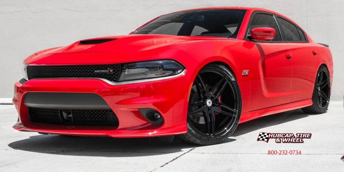 vehicle gallery/2017 dodge charger asanti black label abl 12 gloss black 20x85 custom aftermarket  Gloss Black wheels and rims