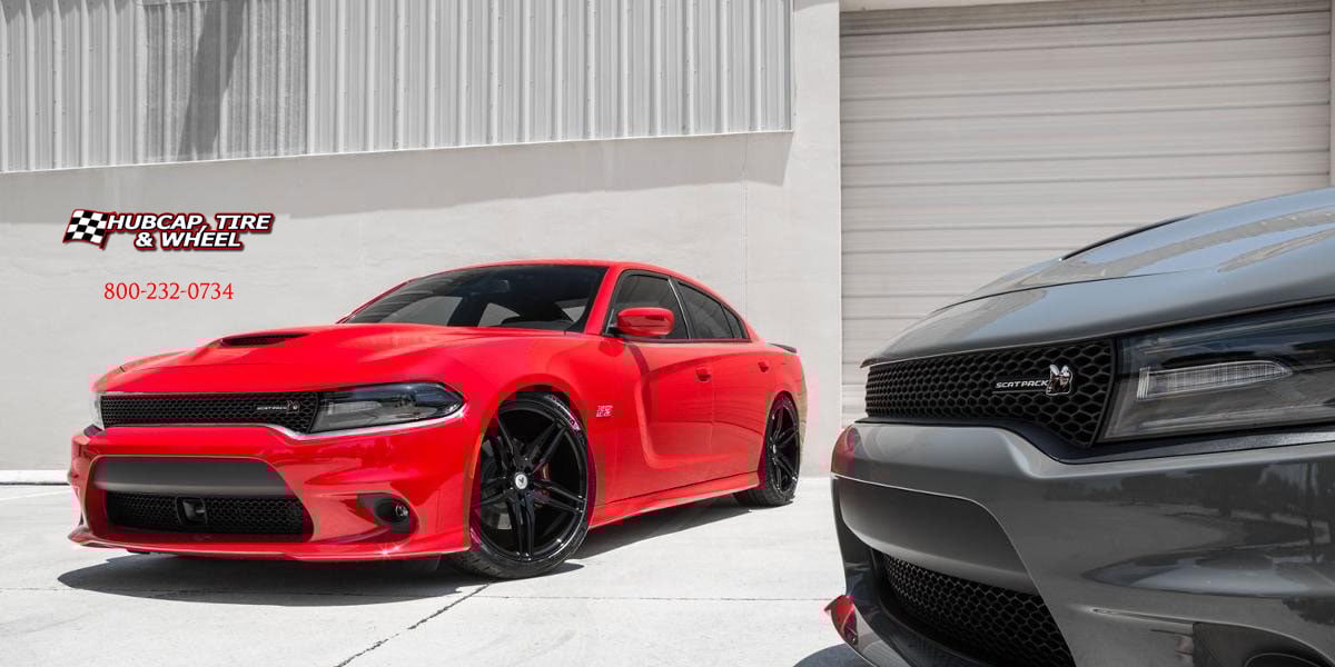 vehicle gallery/2017 dodge charger asanti black label abl 12 gloss black 20x85 custom aftermarket  Gloss Black wheels and rims