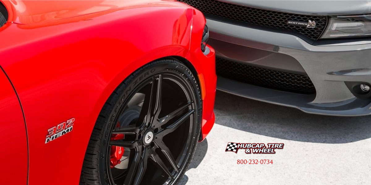 vehicle gallery/2017 dodge charger asanti black label abl 12 gloss black 20x85 custom aftermarket  Gloss Black wheels and rims