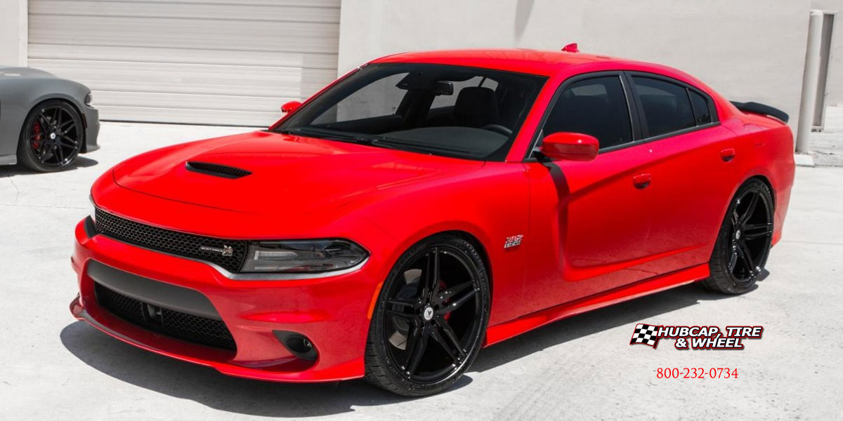 vehicle gallery/2017 dodge charger asanti black label abl 12 gloss black 20x85 custom aftermarket  Gloss Black wheels and rims