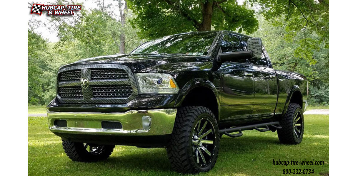 vehicle gallery/2017 dodge ram 1500 xd series xd200 heist chrome gloss black lip 20x10 custom aftermarket truck  Chrome w/ Gloss Black Lip wheels and rims