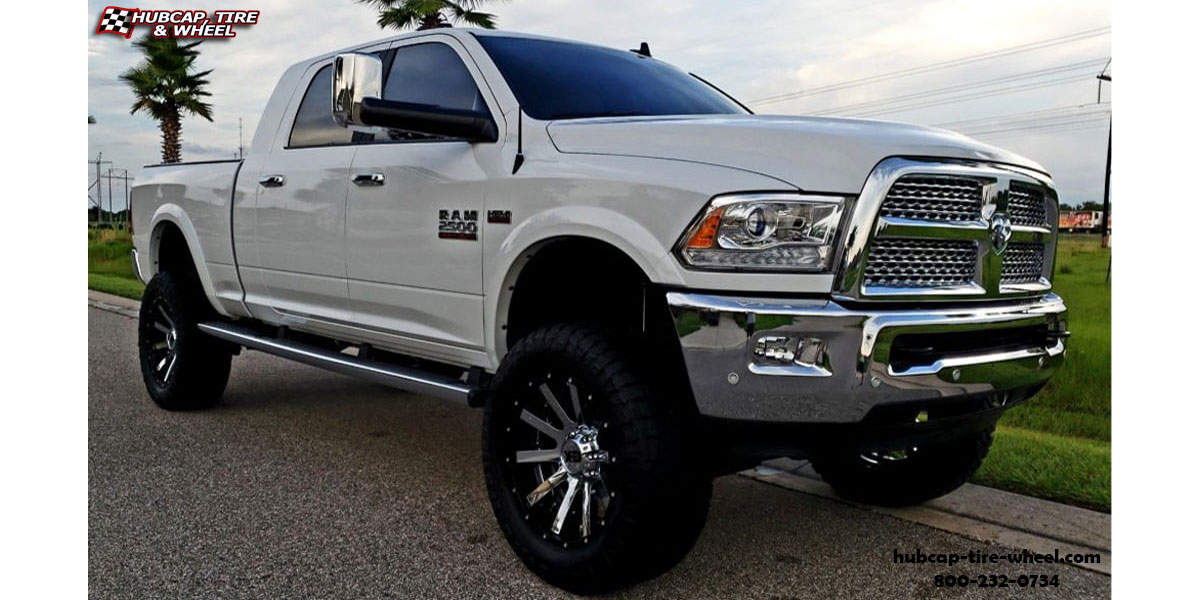 vehicle gallery/2017 dodge ram 2500 xd series xd200 heist chrome gloss black lip 20x10 custom aftermarket truck  Chrome w/ Gloss Black Lip wheels and rims