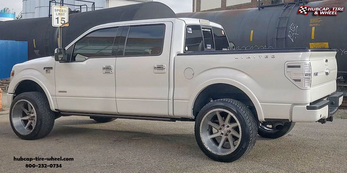 vehicle gallery/2017 ford f 150 asanti offroad ab814 windmill titanium brushed 22x12 custom aftermarket truck  Titanium Brushed wheels and rims