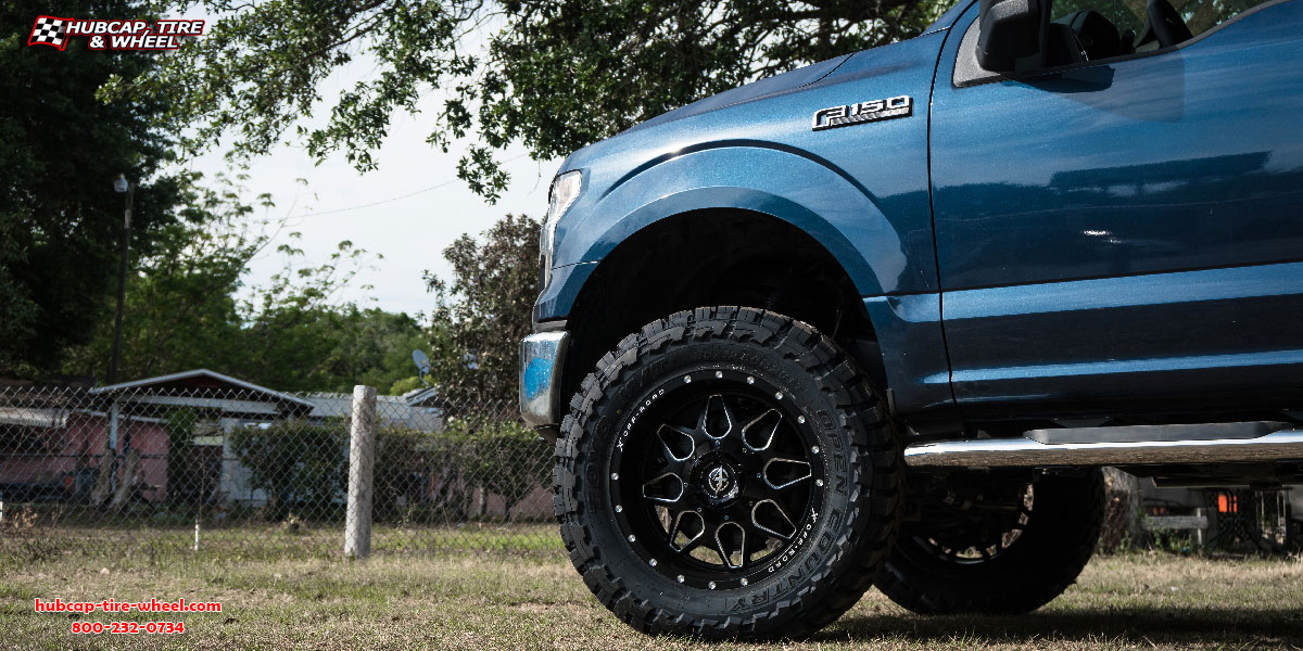 vehicle gallery/2017 ford f 150 xf 202 matte black milled 20x10 custom aftermarket truck  Matte Black Milled wheels and rims