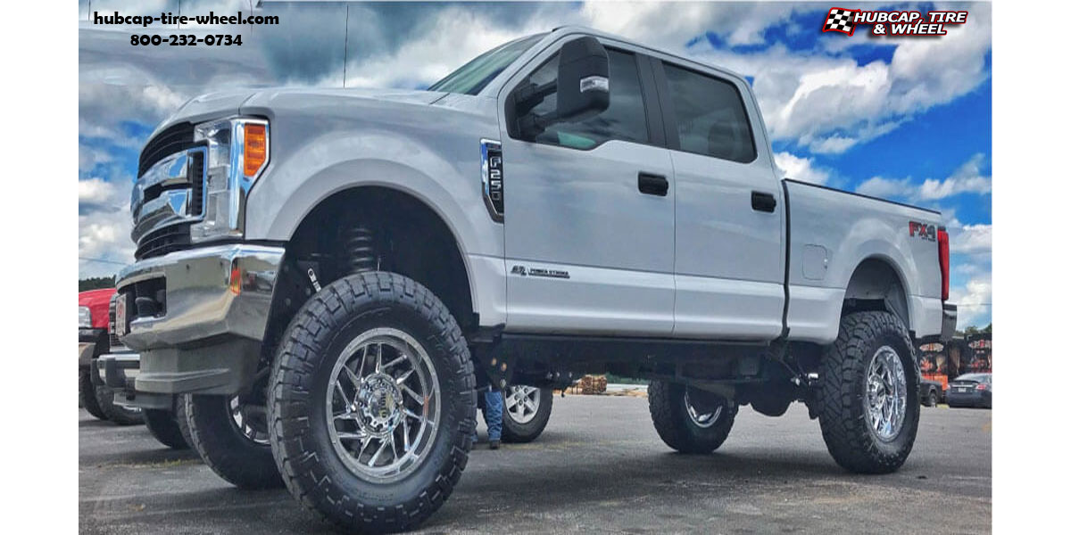 vehicle gallery/2017 ford f 250 super duty moto metal mo986 siege chrome 22x10 custom aftermarket truck  Chrome wheels and rims