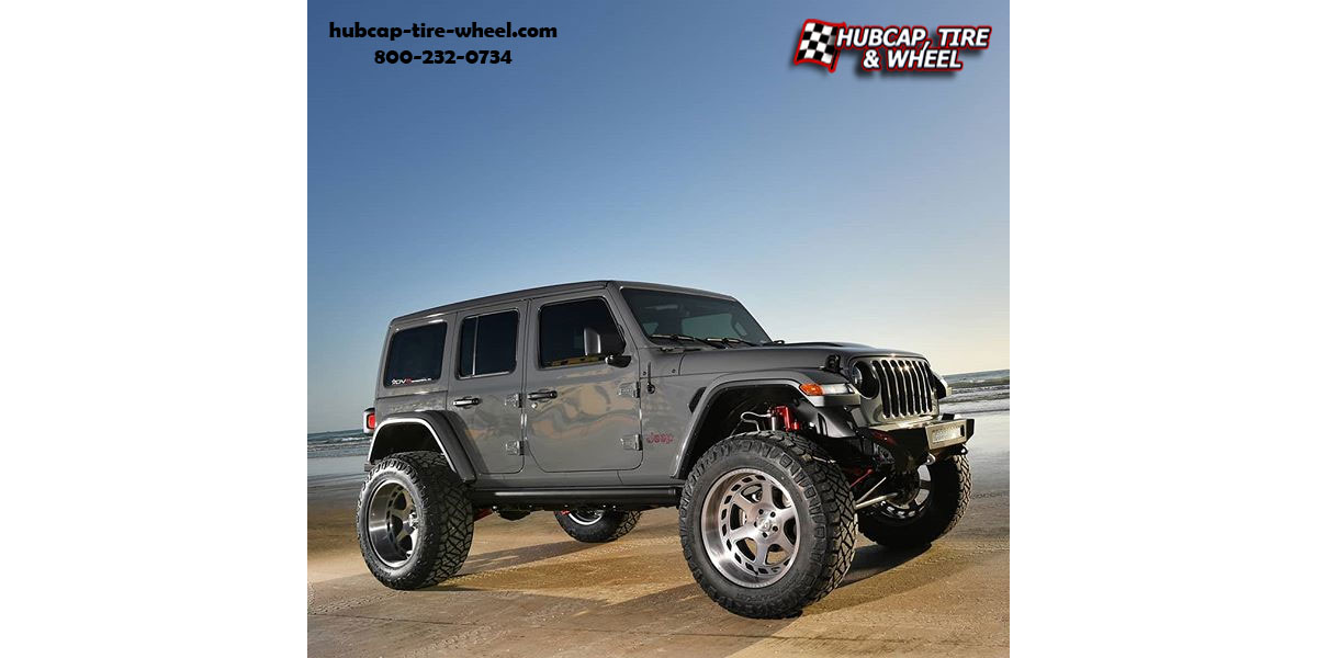 vehicle gallery/2017 jeep wrangler asanti offroad ab816 anvil titanium brushed 22x12 custom aftermarket truck  Titanium Brushed wheels and rims