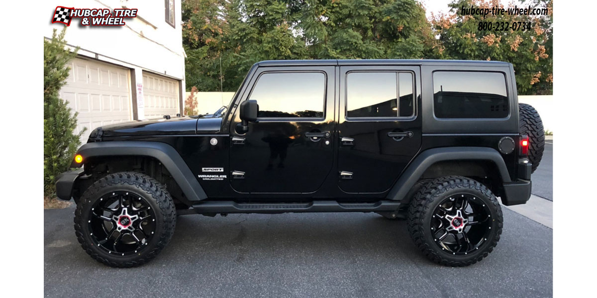 vehicle gallery/2017 jeep wrangler xd series xd839 clamp gloss black milled 20x12 custom aftermarket truck  Gloss Black Milled wheels and rims