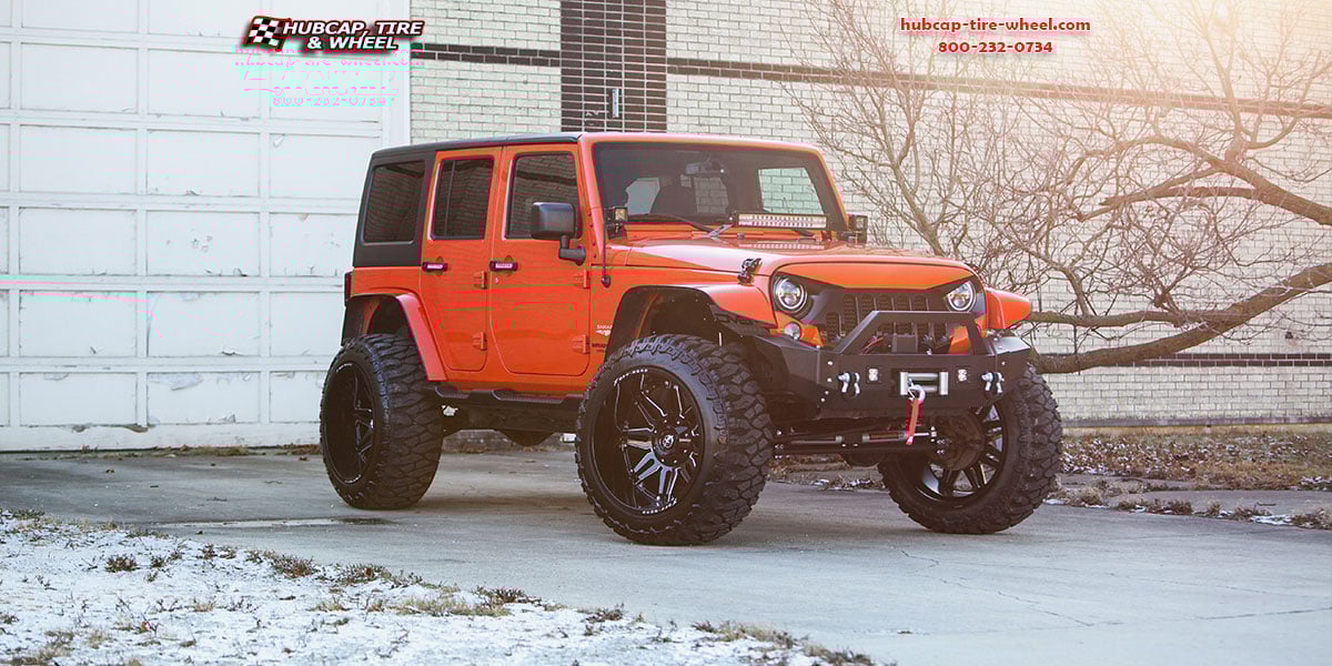 vehicle gallery/2017 jeep wrangler xf 204 matte black 17x9 custom aftermarket truck  Matte Black   wheels and rims