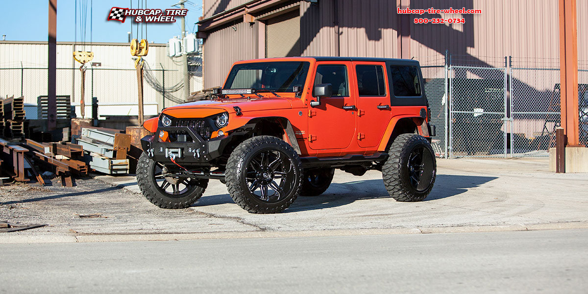 vehicle gallery/2017 jeep wrangler xf 204 matte black 17x9 custom aftermarket truck  Matte Black   wheels and rims