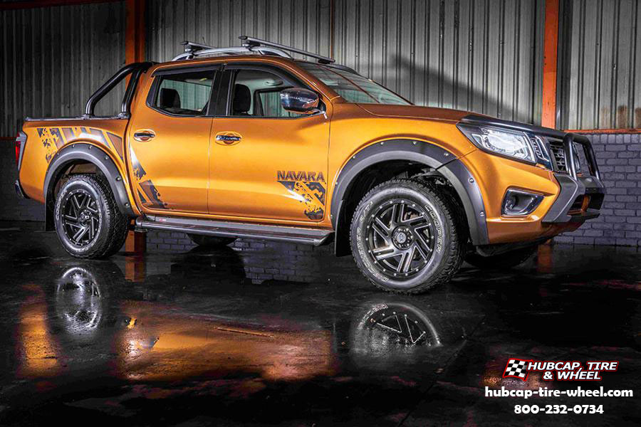 vehicle gallery/nissan frontier xd series xd835 swipe  Satin Black Milled wheels and rims