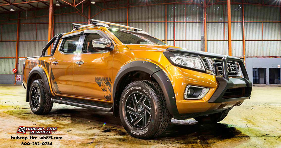 vehicle gallery/nissan frontier xd series xd835 swipe  Satin Black Milled wheels and rims