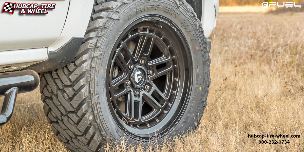 vehicle gallery/2018 chevrolet silverado 1500 z71 fuel d667 nitro matte black 17x9 custom aftermarket truck  Matte Black wheels and rims
