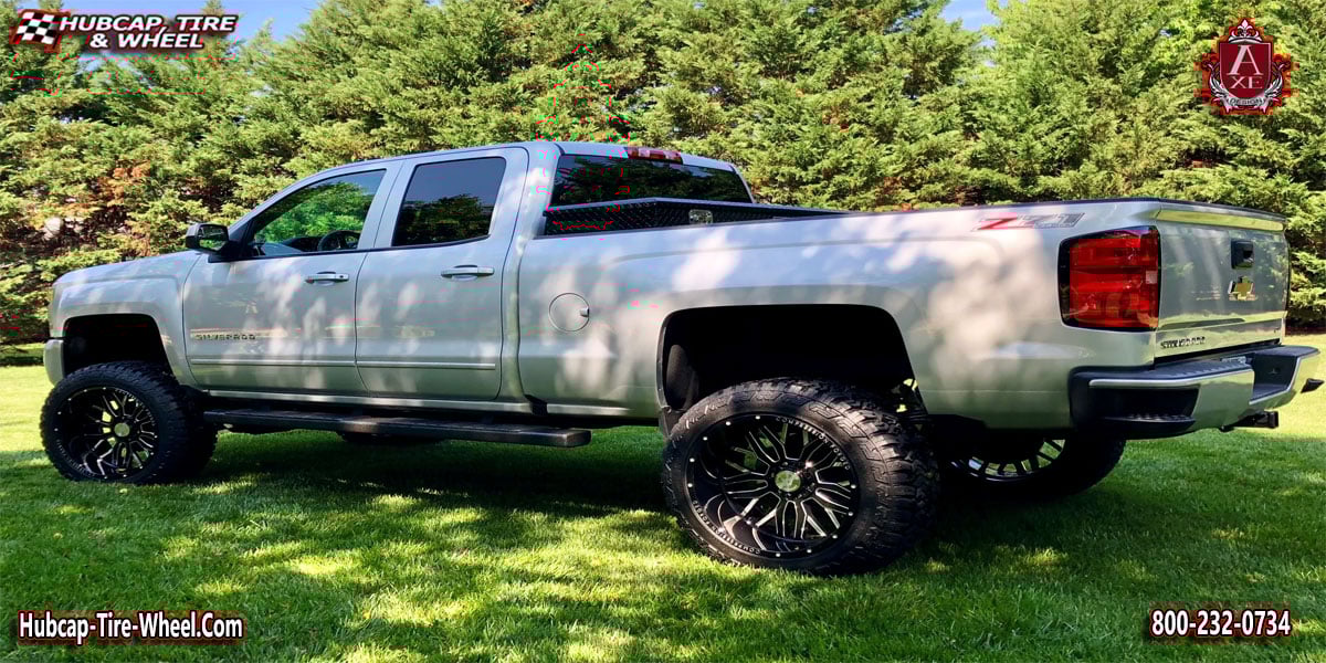 2018 chevrolet silverado ax10 compression forged gloss black milled 24x14 custom wheels aftermarket rims.html Gloss Black Milled wheels and rims