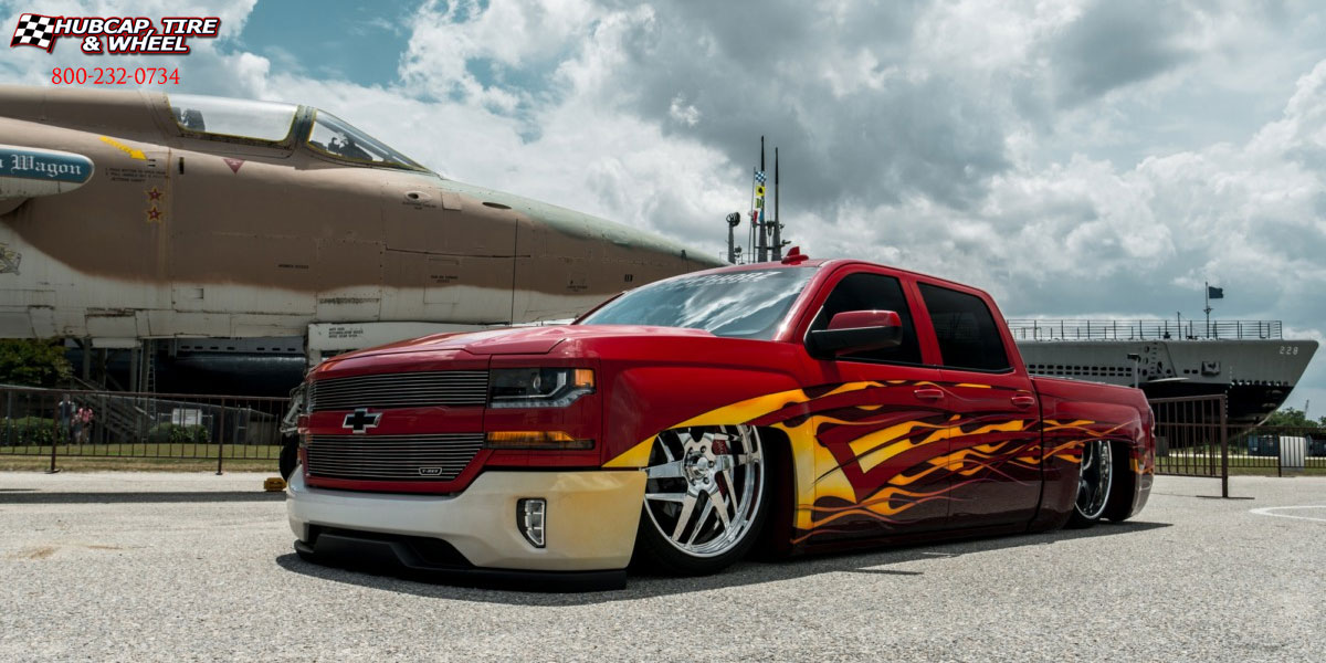 vehicle gallery/2018 chevrolet silverado kmc km400 polished two piece finish 20x12 custom aftermarket  Polished wheels and rims