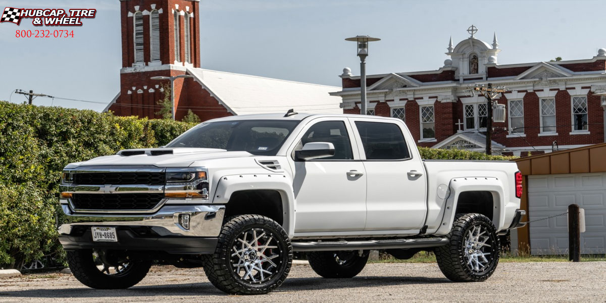 vehicle gallery/2018 chevrolet silverado xd series xd203 chopstix chrome gloss black lip 20x10 custom aftermarket  Chrome w/ Gloss Black Lip wheels and rims