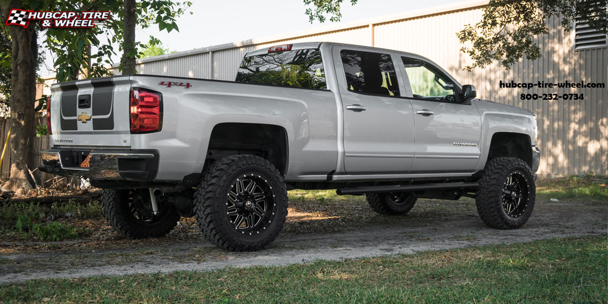 vehicle gallery/2018 chevrolet silverado xf 201 matte black milled 22x10 custom aftermarket truck  Matte Black Milled wheels and rims