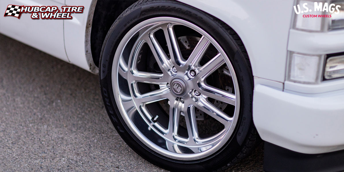 2018 chevy tahoe us mags u130 bullet matte gunmetal milled 20x9.5 custom aftermarket  Matte Gunmetal Milled wheels and rims