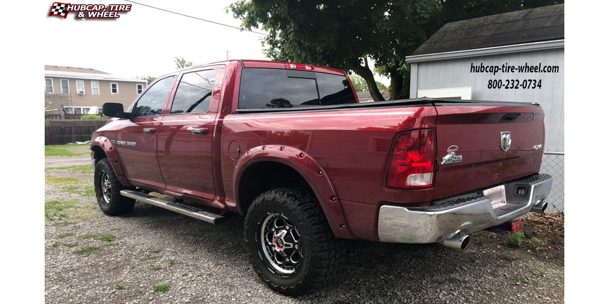 vehicle gallery/2018 dodge ram 1500 xd series xd837 demodog gloss black milled 20x12 custom aftermarket truck  Gloss Black Milled  wheels and rims