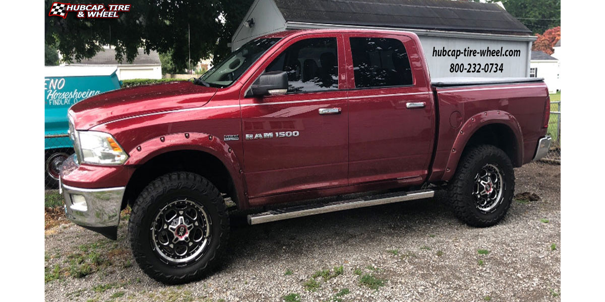 vehicle gallery/2018 dodge ram 1500 xd series xd837 demodog gloss black milled 20x12 custom aftermarket truck  Gloss Black Milled  wheels and rims