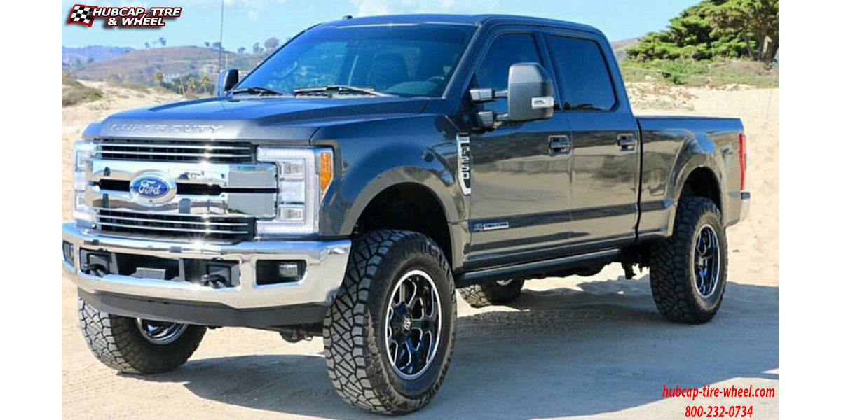 vehicle gallery/2018 ford f 250 super duty xd series xd202 buck 25 gloss black chrome lip 20x10 custom aftermarket  Gloss Black w/ Chrome Lip wheels and rims