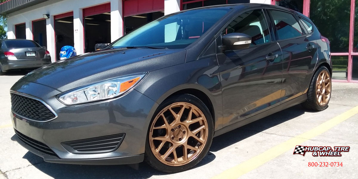 vehicle gallery/2018 ford fiesta kmc km708 bully bronze 18x8 custom aftermarket  Bronze wheels and rims