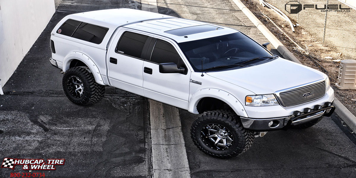 vehicle gallery/2018 ford f 150 fuel d247 rampage chrome center gloss black lip 20x12 custom aftermarket Chrome w/ Gloss Black Lip wheels and rims